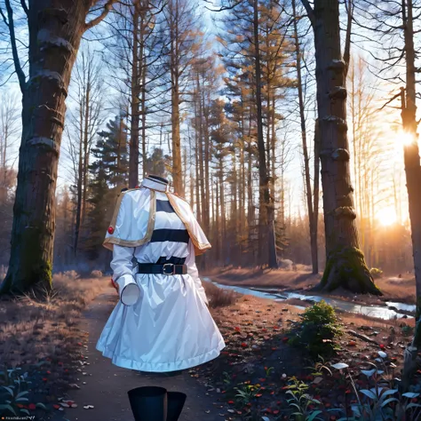 (invisible:1.5, no humans:1.5, headless:1.5, faceless:1.5), aafrie, white capelet, striped shirt, long sleeves, belt, white skirt, black pantyhose, (8k, RAW photo, best quality, masterpiece:1.2), (realistic, photo-realistic:1.37), photon mapping, radiosity...