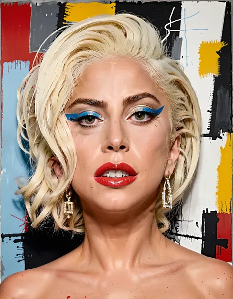 lady gaga portrait by basquiat