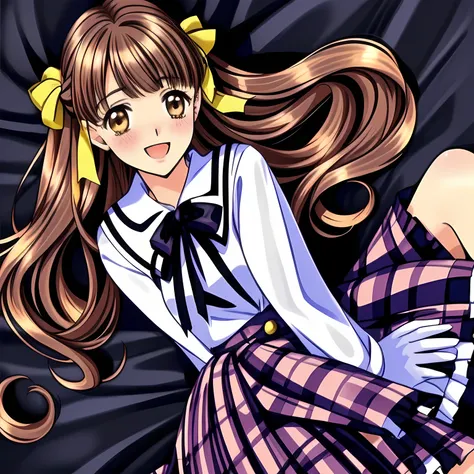 (highest quality, masterpiece: 1.6), (Two heroine girls are coming from right and left, facing each other, and kissing each other: 1.5), (Too Beautiful noble 18yo beautiful lying anime noble heroines, beautiful giggling noble elegant 15yo neat anime heroin...