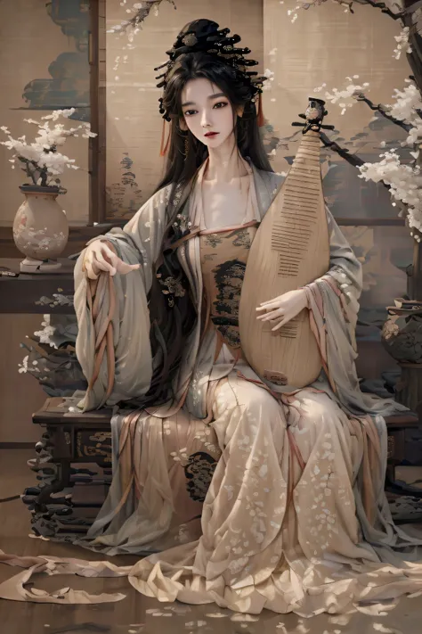 ((Masterpiece up to 16K resolution:1.6)),beautiful,Highest quality,Absolutely wonderful,Very detailed,Ultra-high resolution,masterpiece,Realistic,Realistic,Increased depth of field,Cinematic Light,
One elegant young girl woman, Long black hair,Beautiful ...