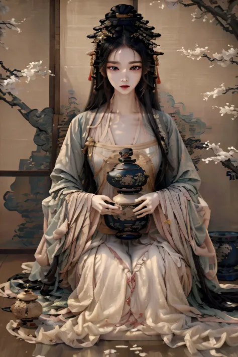 ((Masterpiece up to 16K resolution:1.6)),beautiful,Highest quality,Absolutely wonderful,Very detailed,Ultra-high resolution,masterpiece,Realistic,Realistic,Increased depth of field,Cinematic Light,
One elegant young girl woman, Long black hair,Beautiful ...