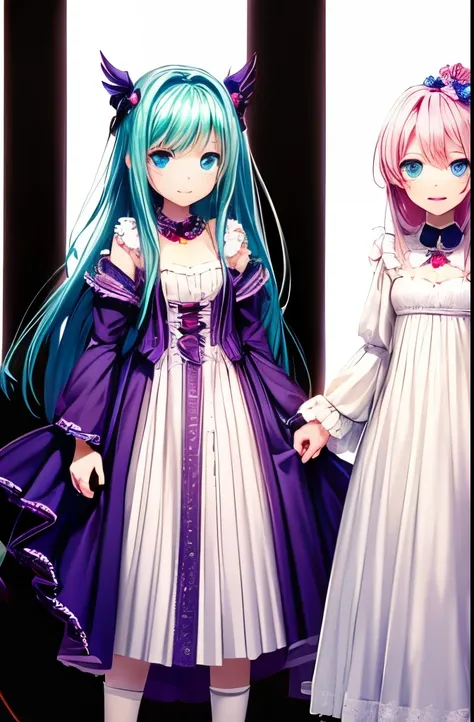 5 k-idol girls, they need to have the following characteristics: the first girl is of average height and has the characteristics of the vocaloid Hatsune Miku. the second girl has to be short, with short blonde hair and blue eyes. the third is tall with lon...