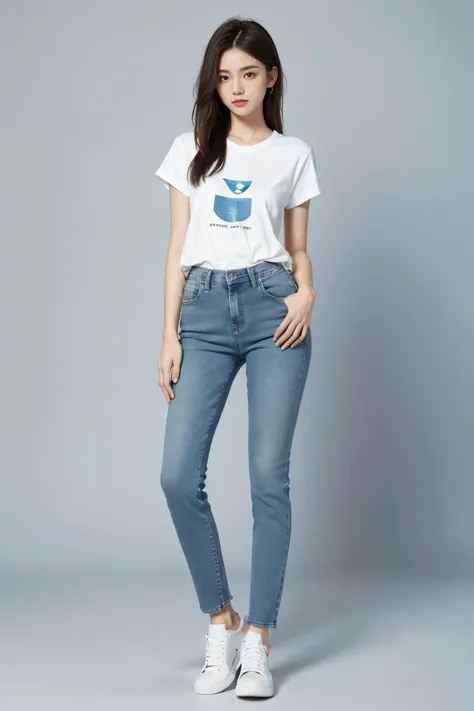 Simple casual style：Choose a solid color or a simple graphic T-shirt，Team yours with jeans and sneakers。You can choose high-waisted jeans to lengthen your legs，Or roll up your trouser legs，Increase fashion sense。This combination is suitable for daily trave...