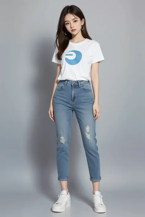 Simple casual style：Choose a solid color or a simple graphic T-shirt，Team yours with jeans and sneakers。You can choose high-waisted jeans to lengthen your legs，Or roll up your trouser legs，Increase fashion sense。This combination is suitable for daily trave...