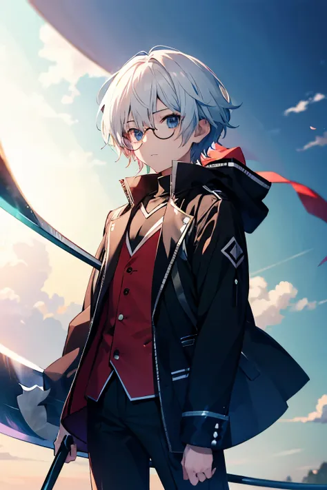 anime guy with round glasses anime tall anime anime with scythe cool anime high quality anime high quality anime