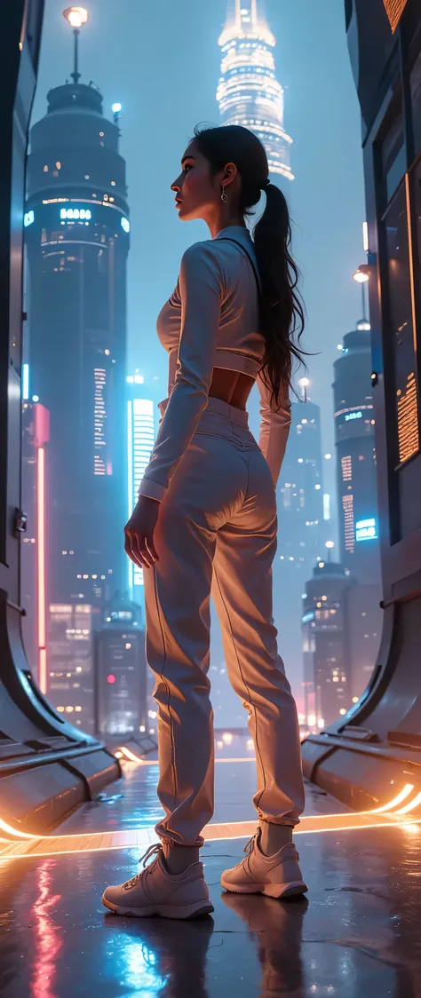 (masterpiece, best quality:1.2), 1girl, solo, scifi_background