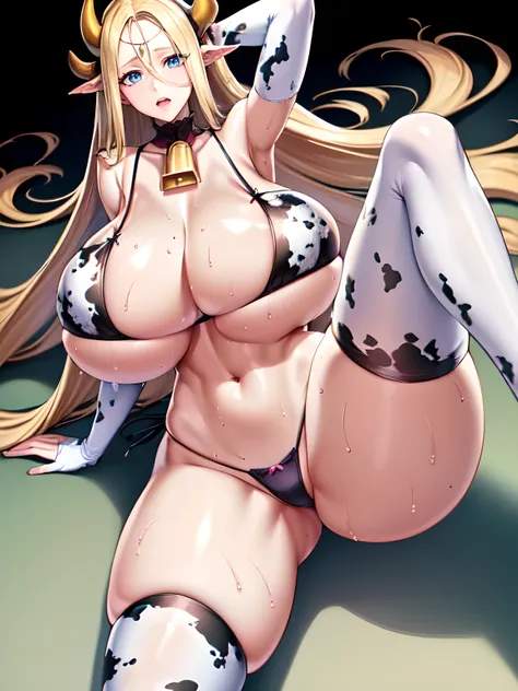 masterpiece, best quality, high quality, highres,4K,detailed, extremely detailed,clear face,perfect anatomy,((gigantic breasts:1.8)),,(Sagging Breasts:1.2),,huge breasts,perky breasts,,(Wide Hips:1.1),(Thick Thighs:1.1),( Thin Waist:1.1),(knee),(calf),(smi...