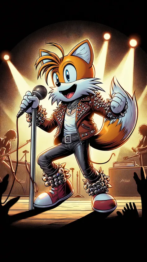 tails the fox singing, happy