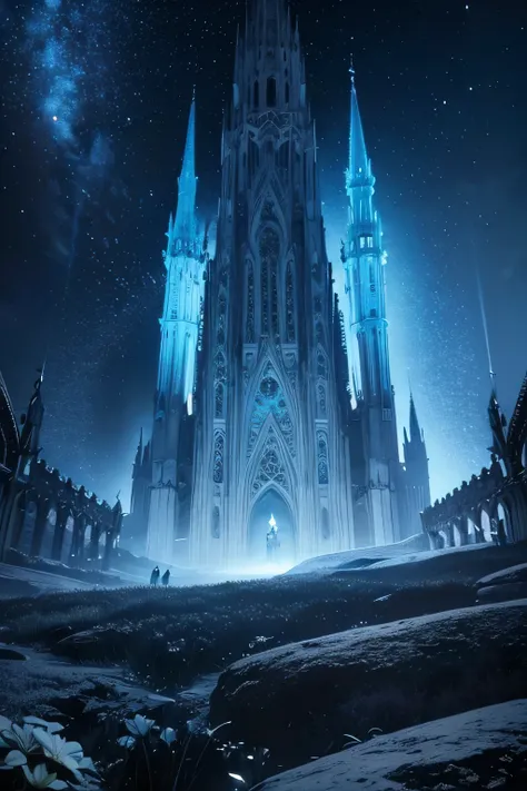 For House Aethrys, I imagine a place full of mysticism and elegance. This house could be surrounded by floating towers, with gothic architecture fused with magical elements. Their colors could vary between silver and dark blue tones., reflecting the connec...