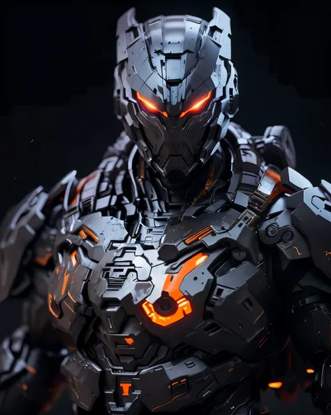 Image Prompt
Prompt: A futuristic, armored figure with a menacing, bat-like helmet stands against a dark, smoky background. The armor is a sleek, black design with intricate details and glowing orange accents. The characters eyes are hidden behind the helm...