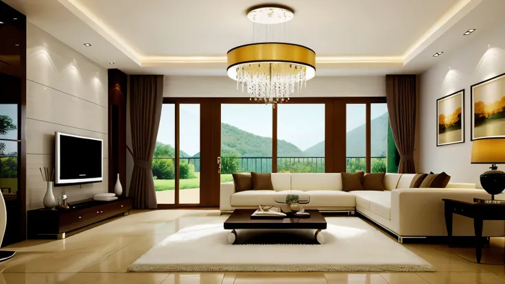 Elegant interior villa decoration