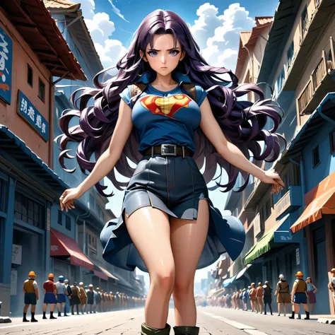 Masterpiece, 4k, HDR, full HD, (best quality), (ultra detailed), (only), (extremely delicate and beautiful fabric), super complex ANIME TYPE, best quality, 1girl, very expressive eyes, deep purple hair , hyper beautiful face, purple hair, perfect anatomy, ...