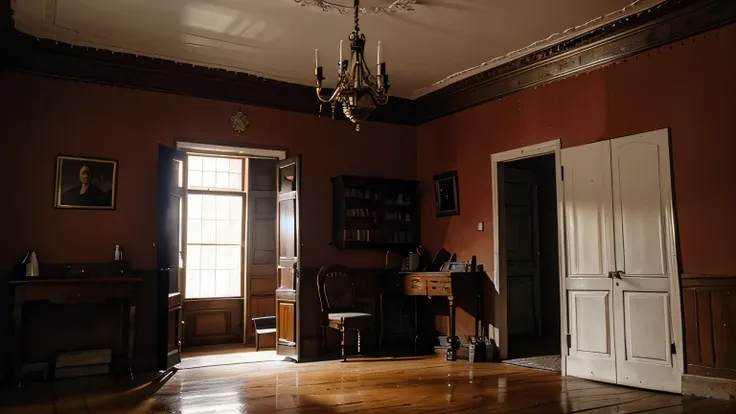 interior of a humble and old 19th century house
