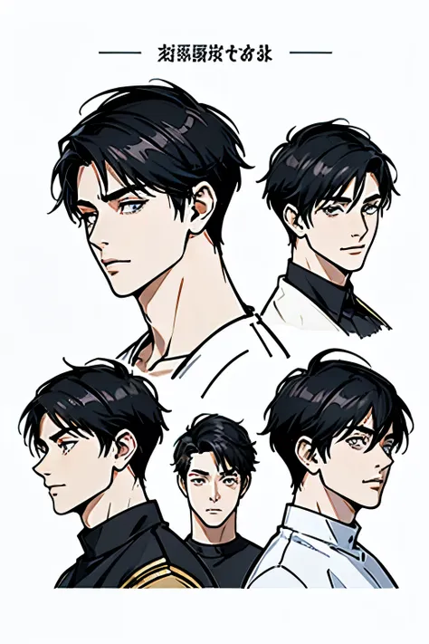 (((masterpiece))), ultra detailed, 4K, 8K, 32K, intricate, (((1boy))), ((black hair)), ((no background)), ((Character Concept Art)) white background, detailed eyes, ((loose white shirt)), handsome young man, 20 year old, (((same character))), modern clothi...