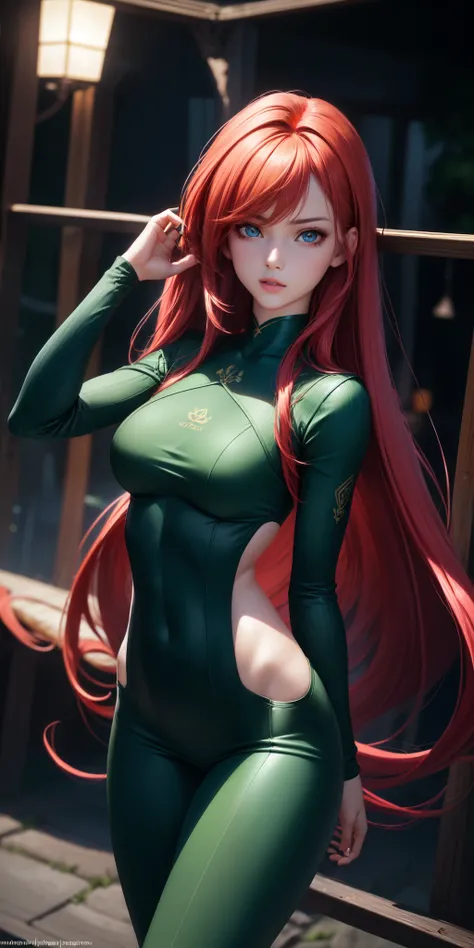 best quality, ultra high resolution, (photorealistic), anime character, 8k resolution, girl, medieval, random red hair, (ultra realistic hair), (ultra realistic eyes), (beautiful face) super detailed, beautiful eyes, beautiful mouth, medium breasts, perfec...