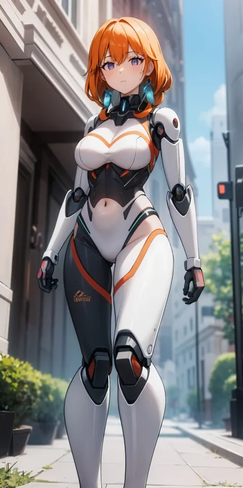 There is a woman in a robot suit posing next to an ancient building, Beautiful white girl half cyborg, Cute cyborg girl, Beautiful girl cyborg, Perfect Robot Girl, Cyborg girl, Young cyborg grady, Beautiful Female Robot, Beautiful robot woman, cyborg girl,...