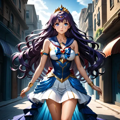 Masterpiece, 4k, HDR, full HD, (best quality), (ultra detailed), (only), (extremely delicate and beautiful fabric), super complex ANIME TYPE, best quality, 1girl, very expressive eyes, deep purple hair , hyper beautiful face, purple hair, perfect anatomy, ...