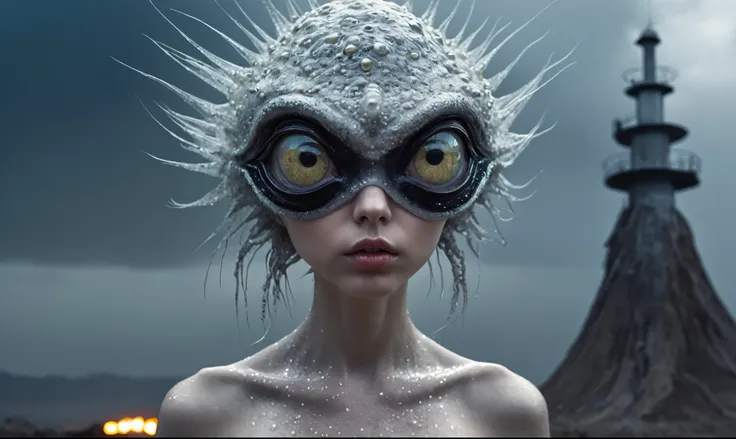 pretty face,eyebrow up,full body length,hei hei, niobium fairy,full body length shot,graphite The Alien Entity, babychild, after war,full body shot,The iris looks weird, attractive, The stars in space is reflected in the pupil, goose down eyelashes, long w...