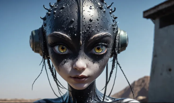 pretty face,eyebrow up,full body length,hei hei, niobium fairy girl,full body length shot,graphite The Alien Entity, babychild, after war,full body shot,The iris looks weird, attractive, The stars in space is reflected in the pupil, goose down eyelashes, l...