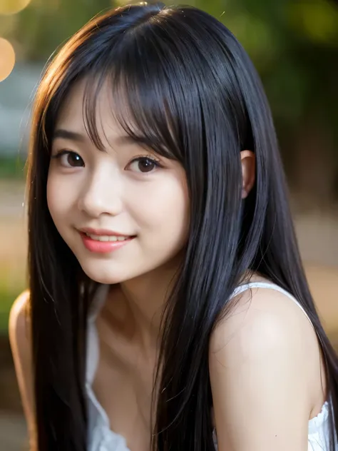 (Best-quality, Masterpiece, Ultra-High-Resolution, (Photorealistic:1.4), Raw Photo, depth of field, professional lighting), (1girl, 15yo, cutest Japanese-idol), looking at viewer, (((cutest smile))), ((cutest pose)), ((cutest babyish-face, (((cutest and bi...