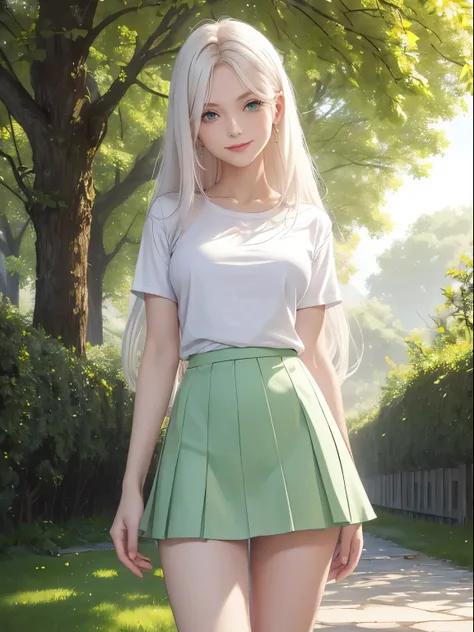 ((masterpiece)),((best quality)), beautiful woman, white hair, long layered hair, (pastel colors), (detailed face), green eyes, ...