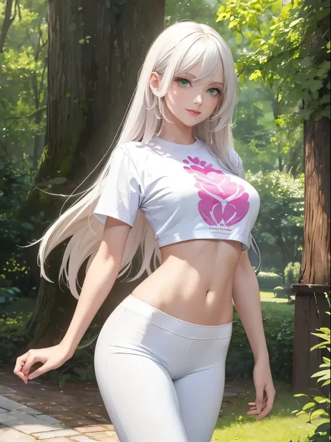 ((masterpiece)), ((best quality)), beautiful woman, white hair, long layered hair, (pastel colors), (detailed face), green eyes,...