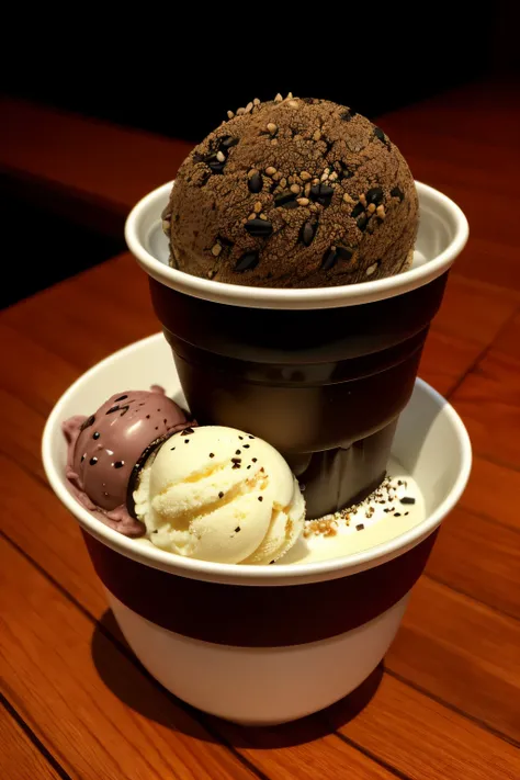 black sesame,Ice cream,Cup Ice Cream,