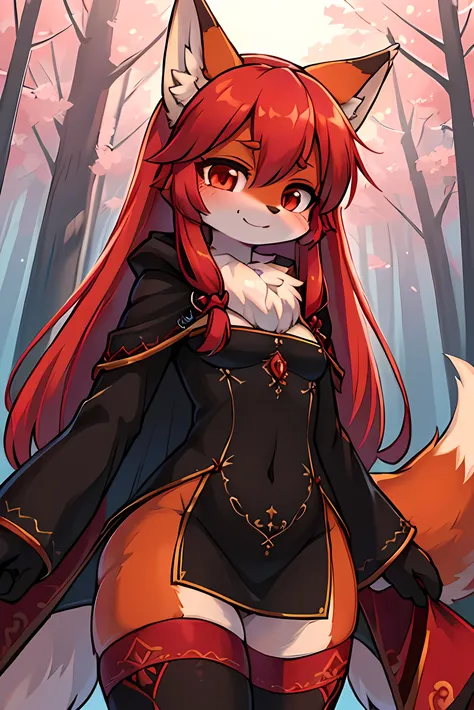 red fox, kitsune, woman, female, furry, anthro, Extreme detail, detailed fluffy fur, full body, blushing, Detailed eyes, (Shaded), (Detailed lighting), (Cinematic lighting), (Masterpiece, hi res, RAW photo, high resolution, High details, Best quality, high...