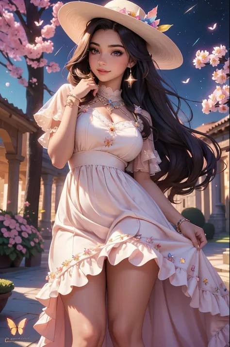 realistic cartoon,artwork,masterpiece,detailed,(best quality,4k,8k,highres,masterpiece:1.2),ultra-detailed,(realistic,photorealistic,photo-realistic:1.37),acrylic painting,beautiful Latina model in a Lolita dress with downy hair,beautiful Latina model with...