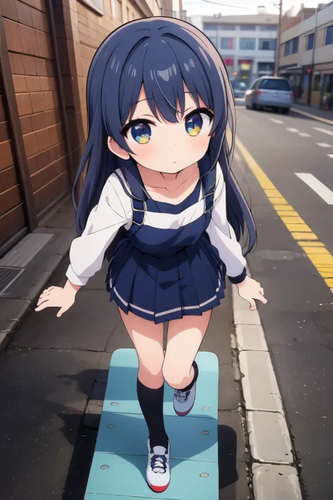 anime girl on a skateboard doing a trick on a ramp, anime style 4 k, anime visual of a cute girl, anime moe artstyle, high quali...