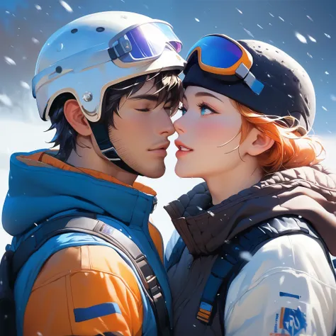 Sci fi snowboarder Couple, Snowboarding Helmet