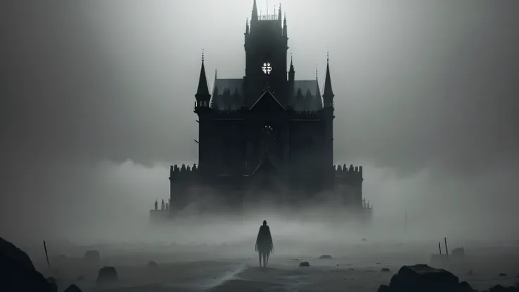 hard fog, dark ambient, gothic elements, pain