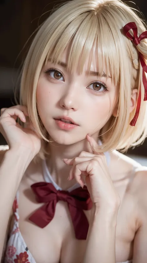 ((Close-up of face:1.4))、((Beautiful Japanese Girl:1.3))、(Ultra-detailed, CG ,Unity ,8K wallpaper),(masterpiece),(Realistic),(photoRealistic:1.2),(RAW Photos:1.2), (Best Quality:1.2), (Detailed face :1.4),( beautiful fine eye :1.2),(Detailed Hair),((Naked ...