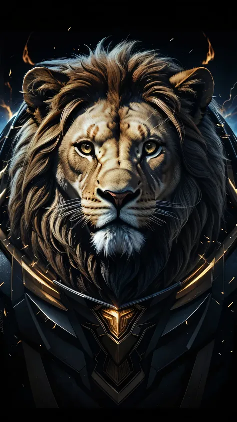 Lion, Divine Lion, naturals, naturals, ferocious, masculine, mighty, golden lion, Powerful Lion, beautiful nature, Great Realistic Lion, FullHD 8k, Light of sky, twilight, ferocious, Criatura ferocious, furious lion, Detailed Realistic Lion, Ultra Realisti...