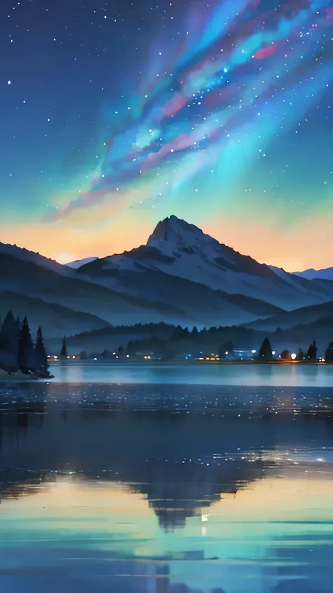 Starry Night Over a Mountain Lake
"Design a vertical phone wallpaper of a crystal-clear mountain lake under a starry night sky. The stars reflect off the still water, while towering mountains frame the background. A lone, small boat floats near the shore, ...