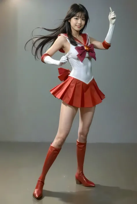 No background、(((Beautiful legs in tights.)))、((( Legally express the beauty of your smile)))、(((Wearing white gloves、Cover young people with gloves )))、((((Make the most of your original images)))、(((Sailor Mars Costume)))、(((Short and beautiful hair)))、...