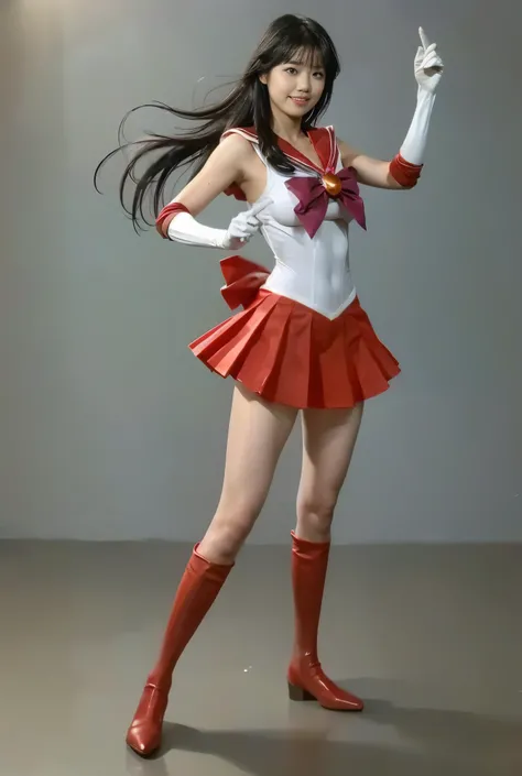 No background、(((Beautiful legs in tights.)))、((( Legally express the beauty of your smile)))、(((Wearing white gloves、Cover young people with gloves )))、((((Make the most of your original images)))、(((Sailor Mars Costume)))、(((Short and beautiful hair)))、...