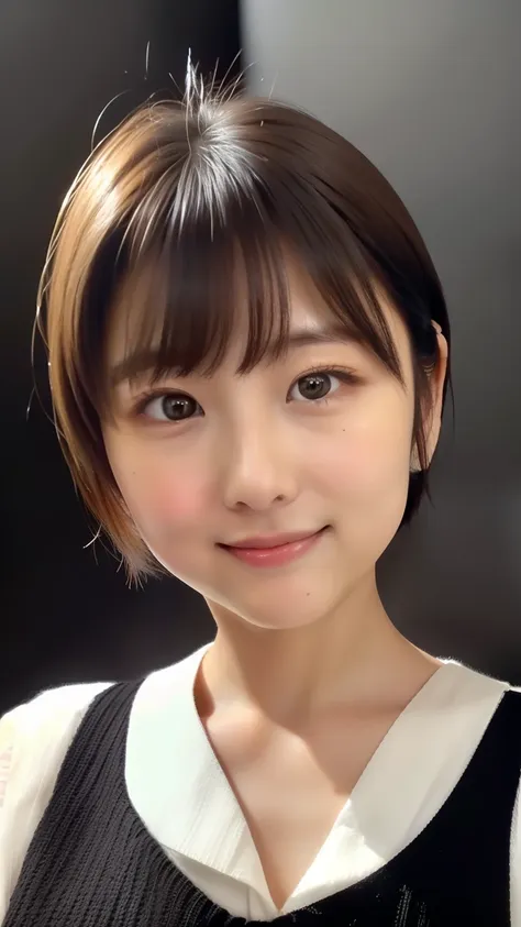 (facial image:1.25), , (cute), (baby face), (round face), one japanese woman, beautiful girls, beautiful face, (short straight h...