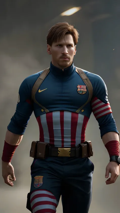 Lionel Messi, known for his imposing presence and undeniable charm, masterfully embodies Captain Patriot. Messis athletic physique provides the perfect canvas for the Captain America-meets-Barcelona costume. Wearing the iconic heros uniform, Messi shows of...