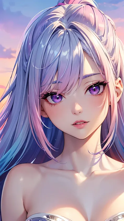 (best quality, 8k, high resolution, masterpiece:1.2), digital artwork, a girl, delicate face, delicate eyes, (silver blue hair w...