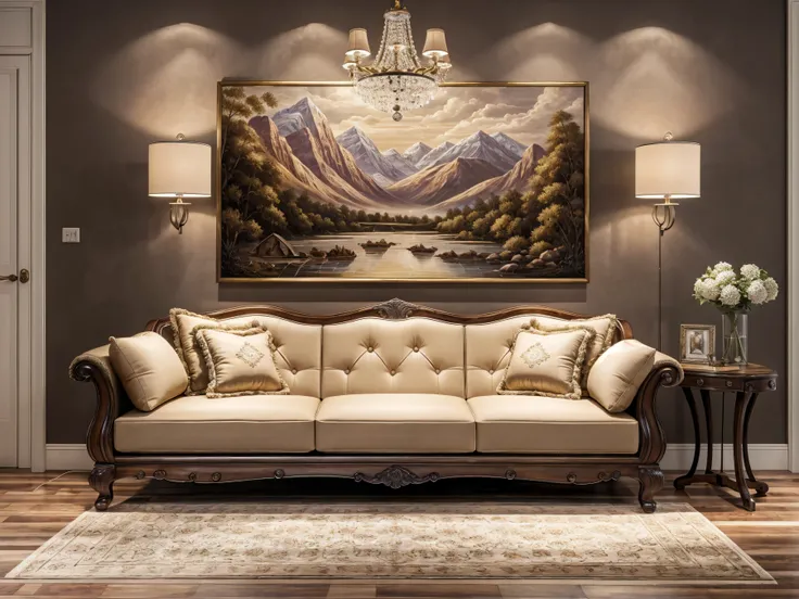 living room;  very detailed ;  higher resolution images ;  wall panels ;  malaysian teak wood ;  chesterfield sofa ;  detailed s...