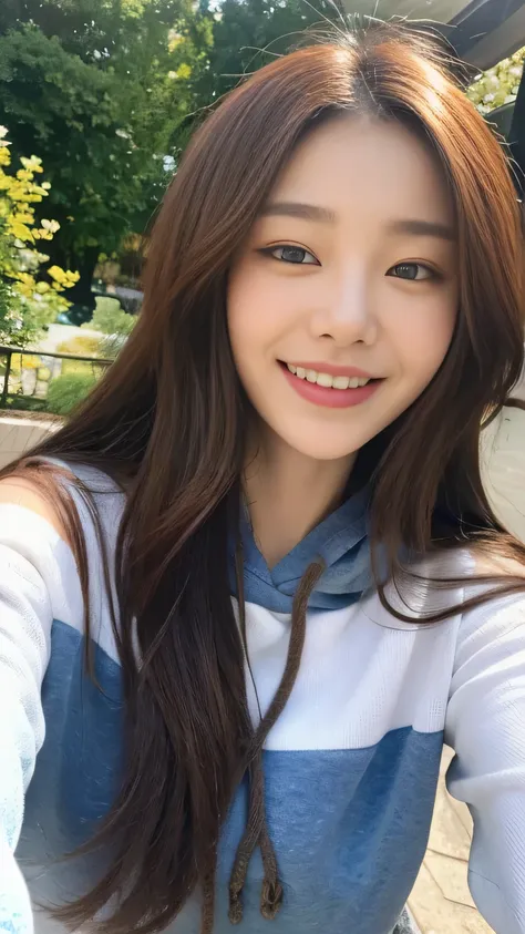 seed:3558994523((close-up:1.2)).((Best Quality, 8k, masterpiece:1.3)),.concentrated:1.2, Perfect body beauty:1.4, Hips:1.2, ((Delicate Hair)), (Colorful、Long Sleeve Heart＆Slogan Graphic Drop Shoulder Drawstring Hoodie、Shorts :1.1) , ((Best Quality、8K、maste...