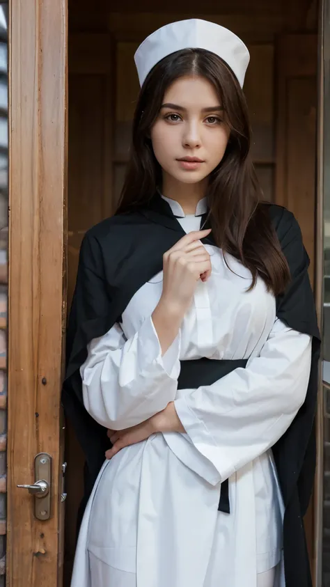 Girl White Skin with Cassock