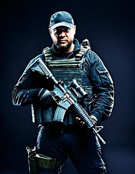 Mercenary with an M16 Rifle Series 