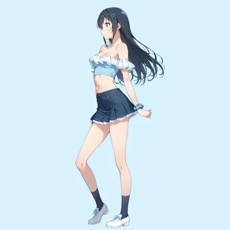 (masterpiece)、(Best Quality)、( High Resolution )、( very detailed)、(Best Illustration)、(so beautiful:0.9)、(Very cute:0.9)、(Brighten the face:0.3)、
(Ayase Aragaki)、
long straight black hair、Long Hair、amount、(Hair Clip)、
(smile)、Shyness、
Beautiful breasts、R...