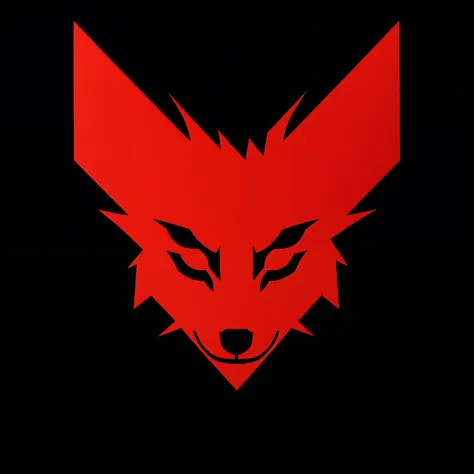 logo,wolves,wolf,red,black background,team logo,geometry,design