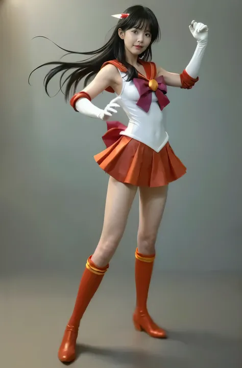 No background、(((Beautiful legs in tights.)))、((( Legally express the beauty of your smile)))、(((Wearing white gloves、Cover young people with gloves )))、((((Make the most of your original images)))、(((Sailor Mars Costume)))、(((Short and beautiful hair)))、...