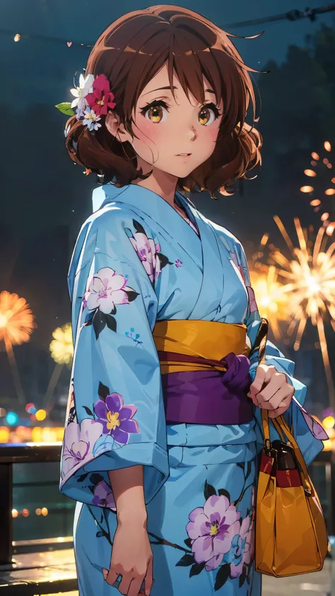 (最High image quality, 8k, High image quality, high detail,masterpiece:1.2)、kumiko oumae,Eye light、 face light 、  sparkling eyes、Alone、1 girl、 viewers、anime、animeカラーリング、(from the front:1.3)、( Perfect Anatomy)、(Looking at the viewer、 focus on the face)、Spark...