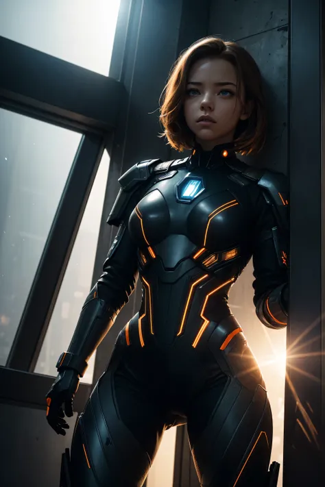 sydney sweeney, future soldier, killer, murderer, evil, badass, High Detail, Ultra Detail, 8K, Ultra High Resolution. 
cute girl, 15yo, light short hair,  blue eyes, robotic augmentations, tattoos. military uniform,  future soldier, heavy metallic armour. ...