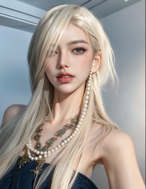 Game Art，Best image quality，Maximum resolution，8K，(A half-length photo)，(portrait)，(Head close-up)，(Rule of Thirds)，Unreal Engine 5 rendering works，20-year-old girl，((Queen))，The eyes are very detailed，(Large Breasts)，Elegant and noble，Movie Light，Ray Trac...